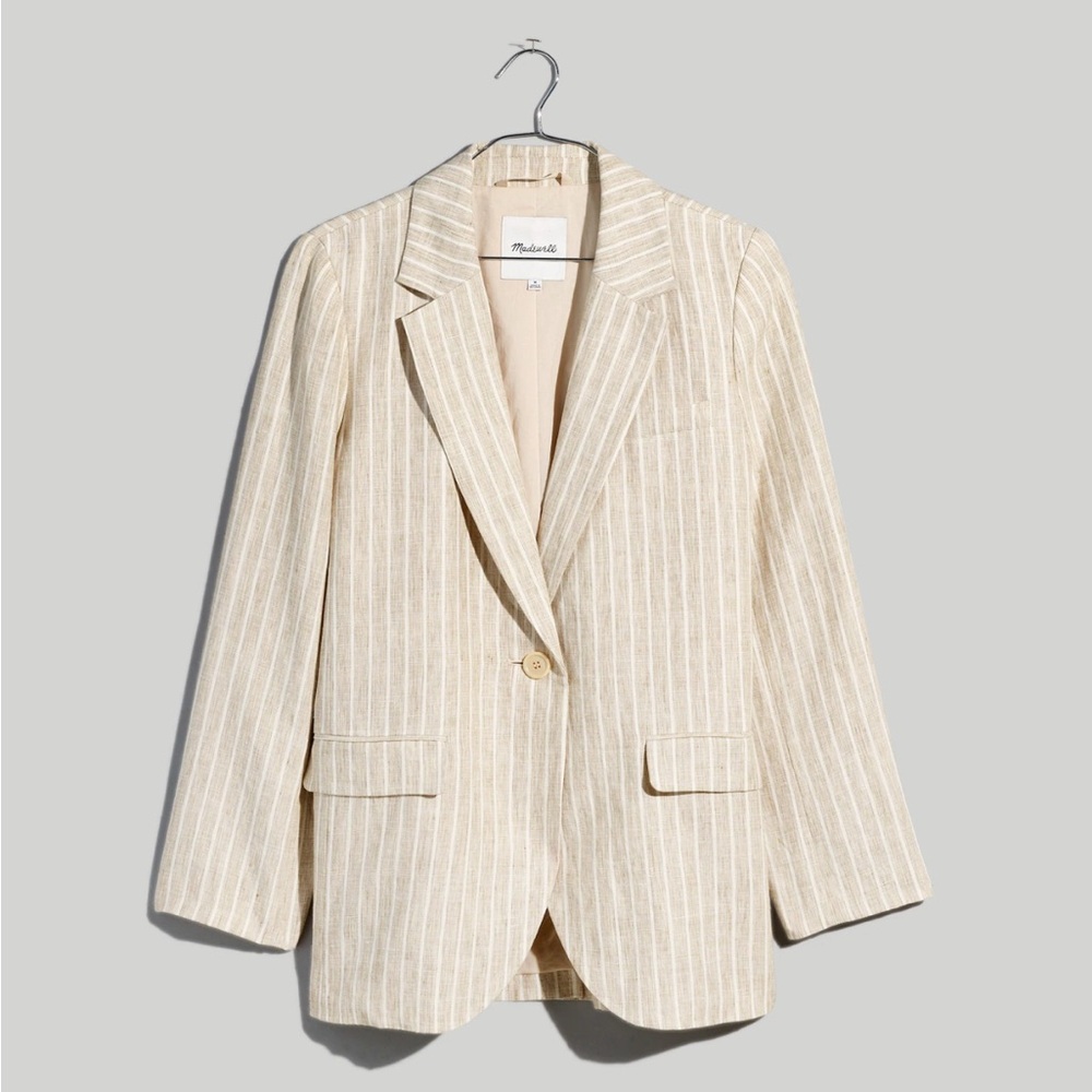 Madewell 100% Linen Larson Blazer NWOT